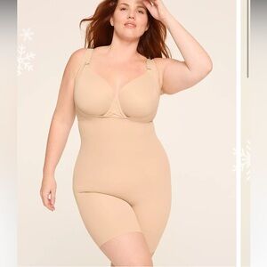 Cacique Firm Contouring Invisible Sculpt Open Bust Thigh Shaper Sz 22/24 Level 3